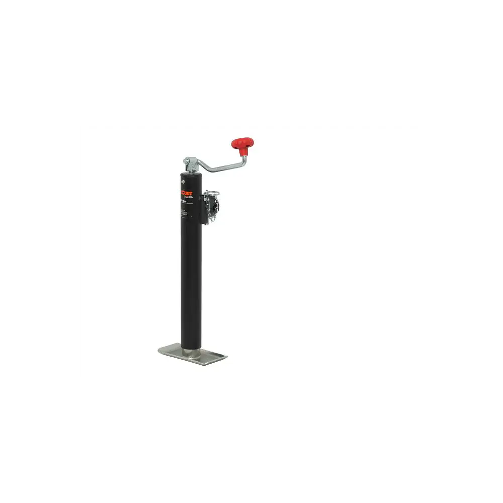 Weld On Pipe Mount Swivel Jack, 15" Lift, Top Wind, Black, 2K - 28322